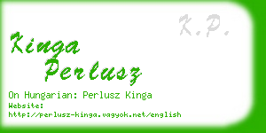 kinga perlusz business card